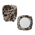thumbnail image 4 of FKELYI Brown Cow Print Office Chair Slipcover for Backrest & Cushion Seat 2 Pcs Stretchable Swivel Computer Chair Cover Dustproof Armchair Protector Home Decor, 4 of 7