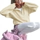 thumbnail image 3 of Sudaderas de Gran Tamaño para Mujer, Suéteres de Otoño, Sudaderas con Capucha de Moda, Suéteres con Media Cremallera, Camisas de Larga, Ropa Amarillo L, 3 of 7