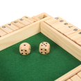 thumbnail image 4 of 1-4 Players Shut The Box Dice Game  Wooden Board Table Math Game with 2 Dice and Shut-The-Box Instructions for Kids Adults  Family Classroom Home or Pub, 4 of 10