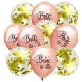 thumbnail image 5 of 10Pcs Rose Gold Team Bride Latex Confetti Balloons Hen Bachelorette Party Decoration Bride To Be Bridal Shower Supplies Wedding (iridescent,12INCH), 5 of 6