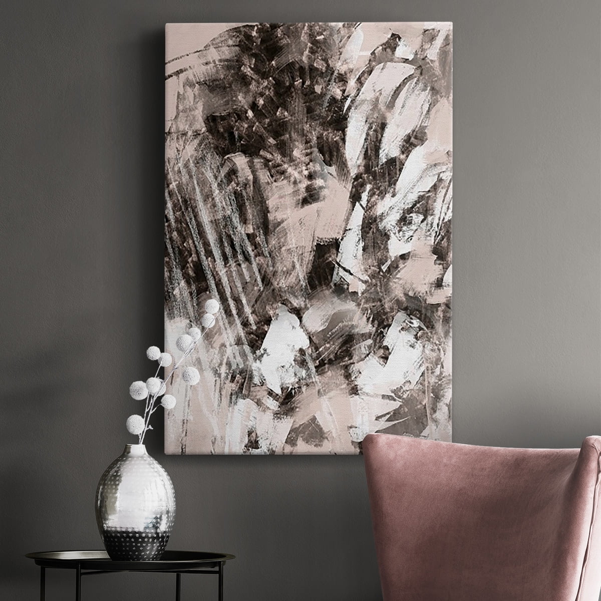 Blush Blackboard I Premium Gallery Wrapped Canvas - Ready to Hang