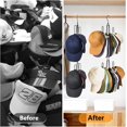 thumbnail image 5 of Hat Hangers for Closet, Stainless Steel Hat Organizer, Hat Racks for Baseball Caps, Cap Organizer for Baseball Caps, 2 Pack, 5 of 7