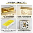 thumbnail image 6 of Gold Bathroom Light Fixtures 32 inch Dimmable Metal Wall Sconce Fixtures Over Mirror LED Vanity Light Bar for Restroom Mirror 3000K Warm White Light, 6 of 8