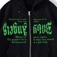 thumbnail image 4 of Yuannlog Womens Hoodies Autumn Letters Print Loose Oversized Gothic Grunge Hip Hop Long Sleeve Sweatshirts Black Harajuku Zip Up Jackets, 4 of 4