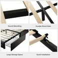 thumbnail image 4 of Allewie Upholstered Queen Size Platform Bed Frame with 4 Storage Drawers and Headboard, Diamond Stitched Button Tufted, Black Brown, 4 of 8