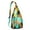 Greenish-blue-2, variant on Abstract Art Sling Backpack – Colorful Geometric Tie Dye Crossbody Daypack, Psychedelic Pop Art Hiking Bag for Women & Men, Fashionable & Lightweight Outdoor Travel Pack