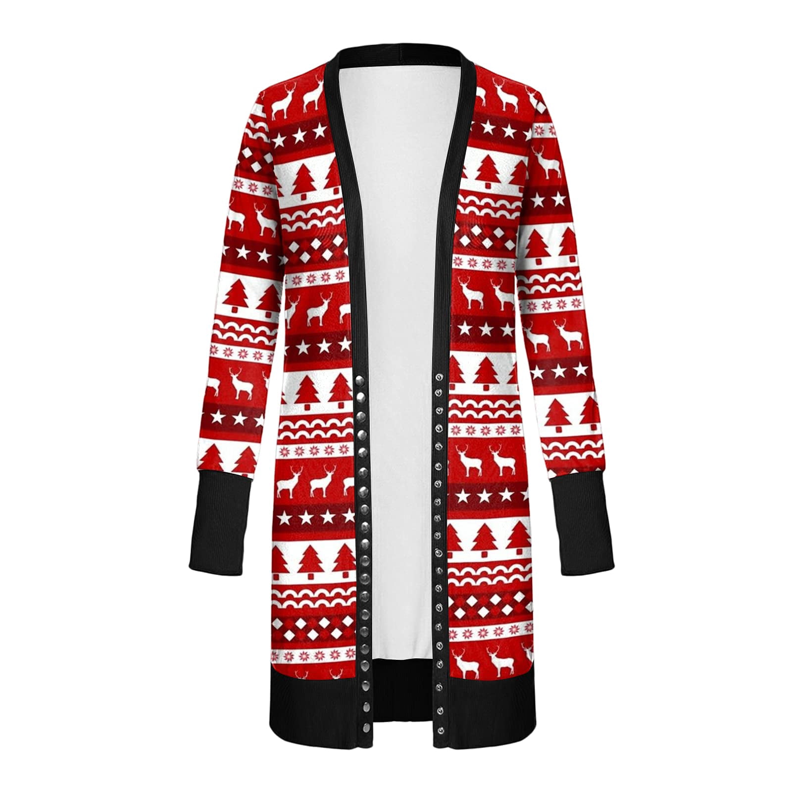 Print Long Sleeve Knitted Sweater Tops 