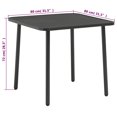 thumbnail image 4 of vidaXL 3 Piece Bistro Set Steel Dark Grey, 4 of 5