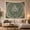 Sage Lotus, variant on Layered Lotus Blossom in Oval Mandala on Sage Green, Mystical Boho for Meditation Enthusiasts, Vintage Botanical Wall Art Housewarming Gift Tapestry Wall Hanging for Bedroom and Living Room