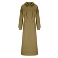 thumbnail image 3 of NMMUED Hoodie Dress for Women Oversized Hoodie Long Hoodie Hooded Dress Casual Sweatshirts for Women Sweatshirt Dress Loose Fit Hoodie Light Green XXL, 3 of 9