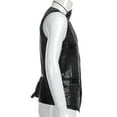 thumbnail image 4 of TheFound Men Stylish Suit Blazer Deep V-neck Solid Color Sequins Slim Vest, 4 of 7