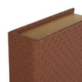 thumbnail image 4 of DecMode Woven Grid Faux Book Storage Copper Faux Leather Decorative Box, 3 Count, 4 of 9