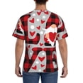 thumbnail image 2 of Rocae Buffalo Plaid Love And Gnome for Men's Moisture-Wicking Crew Tee - T-Shirt for Sports, Outdoor Activities, and Casual Wear3X-Large, 2 of 9