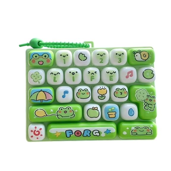 26-Key Keyboard Fidget Toy, Keyboard Fidget Keychain, Clicky, Creamy & Silent Stress Relief Gift, Quiet Fidgets Toys for Adults, Boost Focus & Calm Anxiety at Work, Travel
