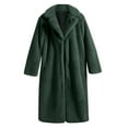thumbnail image 2 of Karight Women's Colorblock Sherpa Coat Winter Thick Faux Patchwork Medium Length Coat With Added Velvet, 2 of 6