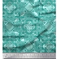 thumbnail image 1 of Soimoi Cotton Cambric Fabric Floral & Filigree Damask Fabric Prints By Yard 56 Inch Wide, 1 of 1