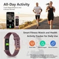 thumbnail image 6 of ST-CARE Fitness Tracker Watch for Men Women, 1.1" HD Touch Screen, Multiple Sports Modes, Activity Tracker with Step Counter, Wine, 6 of 11