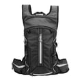 thumbnail image 1 of Mochila de ciclismo de nailon ligera y plegable para exteriores, ideal para correr, senderismo, ciclismo y acampada, color negro., 1 of 14