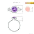 thumbnail image 5 of ANGARA Natural Vintage Inspired 1.15 ct Amethyst Flower and Vine Ring in 14K White Gold for Women (Size-7mm) | February Birthstone, Anniversary, Jewelry Gift for Women | Natural Amethyst Ring, 5 of 10