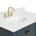 thumbnail image 6 of Ariel Cambridge 36 Inch Single Left Offset Oval Sink Bathroom Vanity With Carrara White Quartz Countertop 1.5 Edge In Midnight Blue, 6 of 10