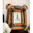 thumbnail image 6 of Rustic Western Autumn Fall Festive Pinecones With Wooden Log Picture Frame 5"X7", 6 of 6