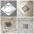 thumbnail image 4 of Yeacher Multifunction Floor Drain Ruler Stainless Steel Thicken 45° Angle Tile Triangle-Ruler Flower Patterns Bricklayer Bathroom Measuring Tool, 4 of 7