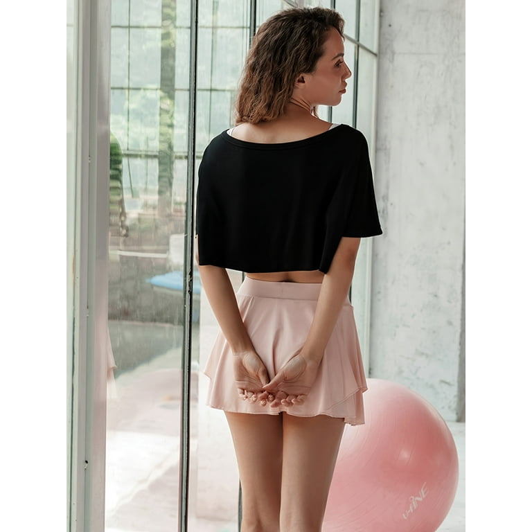 Women s 2 in 1 Quick Drying Outwear Sports Short Skirt Solid Color Brim Tennis Skirts for Running Yoga More Walmart