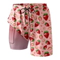 thumbnail image 4 of Womens Swim Shorts with Compresssion Liner 2026 Summer Casual Elastic Waist Leopard Print Board Shorts with Pockets Beachwear, 4 of 4