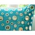 thumbnail image 3 of Cushion Cover For Couch, Turquoise Blue European Shams 26x26 inch (65x65 cm), Velvet Euro Pillow Shams, Circles & Dots, Mirror, Contemporary Euro Size Pillowcases - Aqua Reflections, 3 of 4