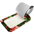 thumbnail image 2 of Square 2Pack PU Leather Christmas Candy Cruise Luggage Tag with Privacy Cover and Name ID Tag for Travel Handbags Backpacks Luggage Tags, 2 of 6