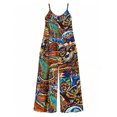 thumbnail image 7 of Women'S Summer Spaghetti Strap Jumpsuits Vibrant Bohemian Loose Baggy Fit Wide Leg Rompers Casual Wear, 7 of 7