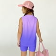 thumbnail image 4 of Grblisyd Outfits for Girls 10-12 Summer Gradient Print Tank Top and Biker Shorts 2 Piece Outfit Kids Cute Clothing Sets, 4 of 6