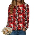 thumbnail image 6 of zaveiop Womens Halloween Sweatshirt Cute Graphic Crewneck Pullover Ghost Printed Long Sleeve Fall Outfits Sweatshirts (Z1-Red, L), 6 of 6