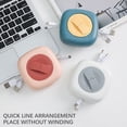thumbnail image 4 of Dalazy Charging Data Cable Organizer Rotatable Portable Travel Plastic Waterproof Wire Winder School Office Line Storage Case Blue Yellow, 4 of 8