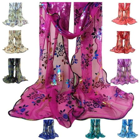 Vintage Lace Veil - Hight Quality Women Vintage Colorful Flower Lace Gauze Veil Wrap Scarf Shawl Wrap AG