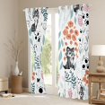 thumbnail image 3 of Homewish Kawaii Grey Wolf Curtains Pack of 2 (42x84 Each) for Child Boys Girls,Chic Floral Flower Curtains Blackout,Cartoon Animal Bedroom Curtains,Super Cozy Room Decor, 3 of 6