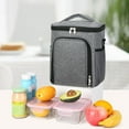 thumbnail image 1 of Vrorvz Large Capacity Insulated Meal Bag for Office School Travel Multi Functional Lunch Box Bag with Upper and Lower Separation Shoulder Crossbody Portable Design, 1 of 7