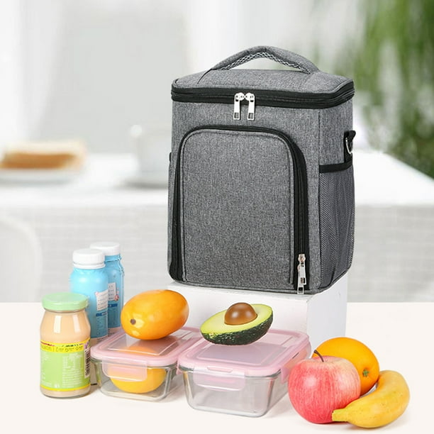 Fiudx Bolsa de Comida Térmica de Gran Capacidad, Conservación de Frescura Térmica, Múltiples Opciones de Transporte, Ideal para Oficina, Escuela y Viajes, 26 X 22 X 18 Cm.