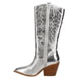 thumbnail image 3 of Corkys Womens Howdy Tall Embroidered Metallic Snip Toe Zippered Cowboy  Tal, 3 of 5