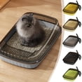 thumbnail image 1 of Feltree Large Semi-Enclosed Cat Litter Box with Splash Proof Design and High Sides, Includes Scoop for Easy Cleaning, Spacious for Large Cats, 1 of 8