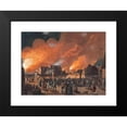 thumbnail image 2 of Christoffer Wilhelm Eckersberg 14x11 Black Modern Framed Museum Art Print Titled - Copenhagen, the Night Between 4th and 5th September Seen from Christianshavn (1806 - 1807), 2 of 5