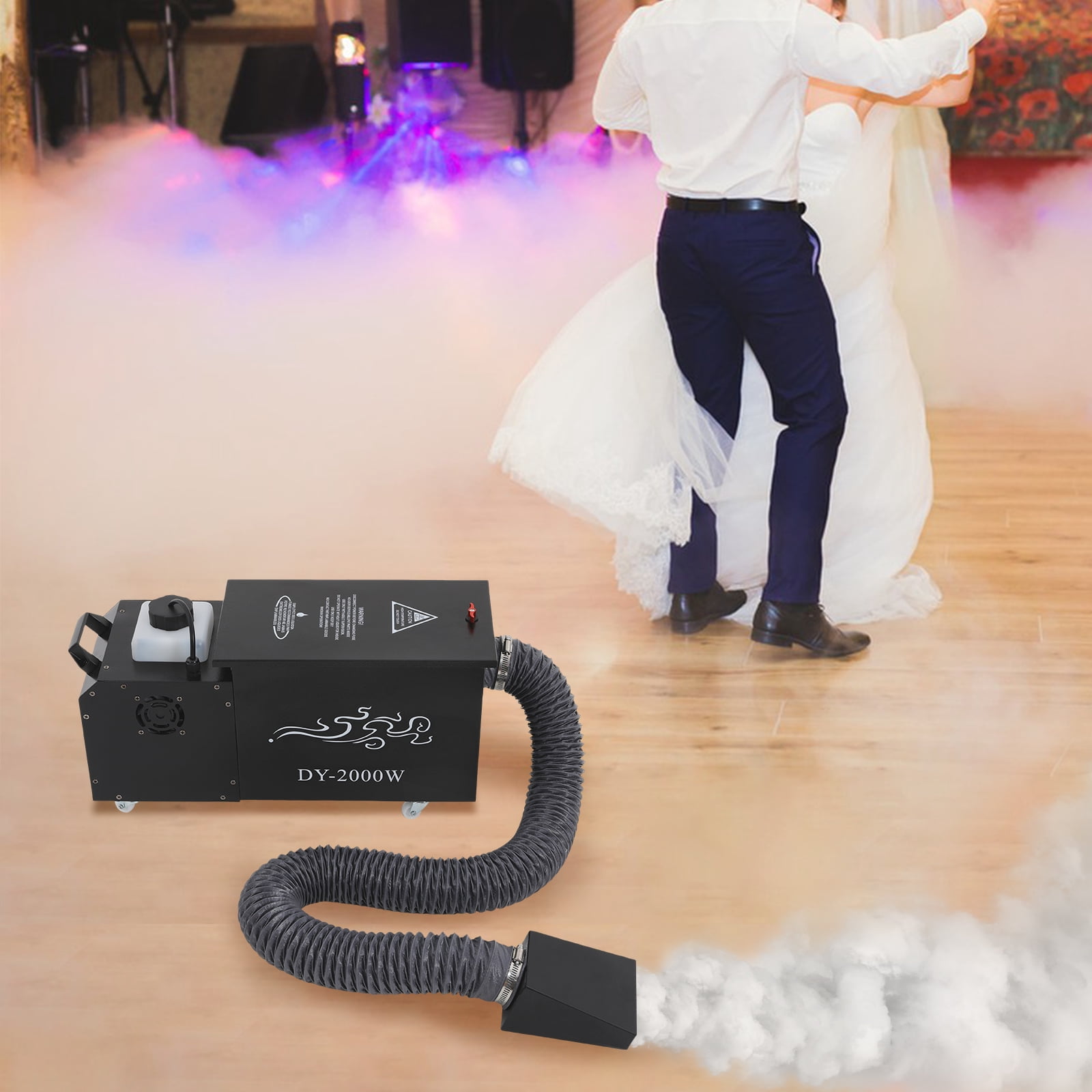 TFCFL 2000W Low Lying Fog Machine Water Based Ground Fog Machine Fog Machine with Tube Coverage 10763.91ft²
