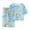 Sky Blue, variant on Xudanell Girls Pajamas Summer Short Sets Mermaid Sleepwear Cotton Toddler Pjs Clothes (6-12 Months,Red)