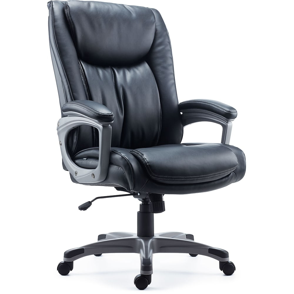 staples westcliffe bonded leather managers chair black