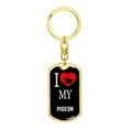 thumbnail image 4 of Pigeon Bird Lover Keyring Keychain Stainless Steel or 18k Gold, 4 of 8