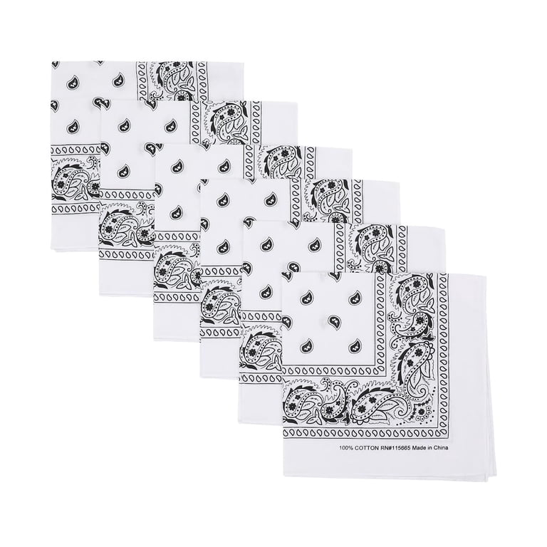 VINTAGE BANDANNA USA製 生成り白 トリコロール 2枚セット Lightweight White 22