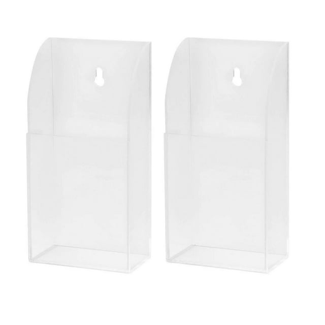 piezas de decoración de mesa de oficina, soporte de control remoto de acrílico transparente, organizador, caja de almacenamiento, soporte para control remoto de TV, soporte de pared