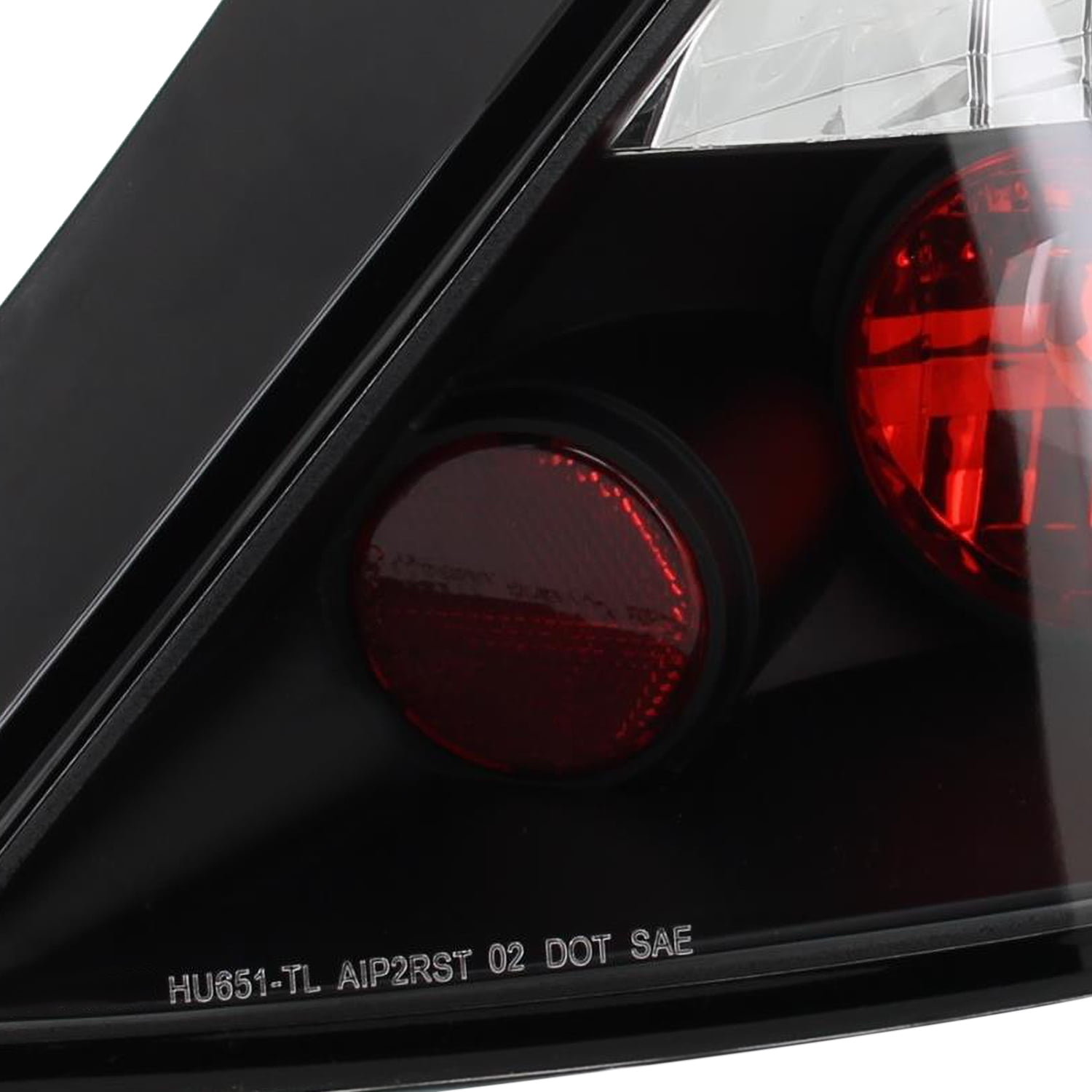 Spec-D Tuning Black Tail Lights Compatible with 2006-2011 Honda Civic Coupe 2 Door, Left + Right Pair Assembly