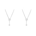 thumbnail image 4 of Sonducket Collar Estrella Diamantes de imitación Gargantillas Estilo simple Collares Mujeres Suministros Plata 2piezas Sonducket CBP352735, 4 of 6