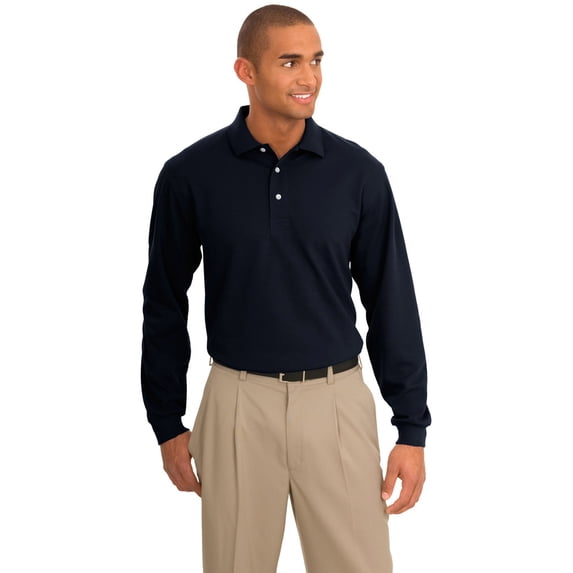 Port Authority K455LS Men's Rapid Dry Polo Shirt - Classic Navy - 4X-Large